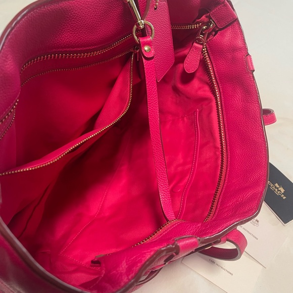 Coach❤️EXTREMELY RARE "Pink Ruby" TATUM Tote❤️Barely Used-ORIGINAL Owner❤️ - Picture 7 of 16